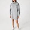Lacoste Grey Marl Cotton Blend Hooded Dress 1 Lacoste Grey Marl Cotton Blend Hooded Dress -Exquisite Clothing 18346286 1