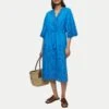 Jigsaw Blue Broderie Cotton Dress
