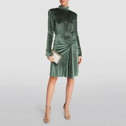 MAX & Co. Max&Co. Green Metallic Cortesia Dress