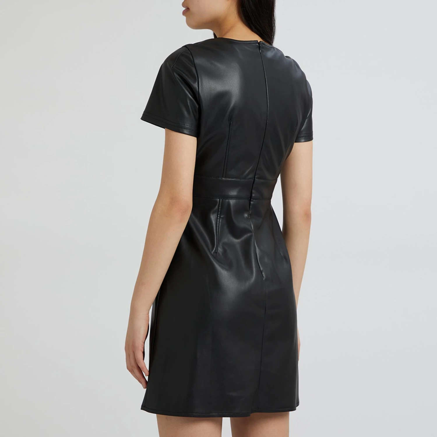 Marella Black Avocado Leather Dress 4 Marella Black Avocado Leather Dress - Image 2