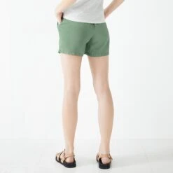 Hush Khaki Relaxed Linen Shorts -Exquisite Clothing 18363279 3