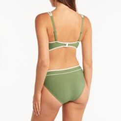 Sea Level Olive Elite Panelled Longline Bikini Top -Exquisite Clothing 18370679 3