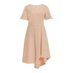 Gina Bacconi Soft Peach Mylee Crepe Dress -Exquisite Clothing 18371483 4