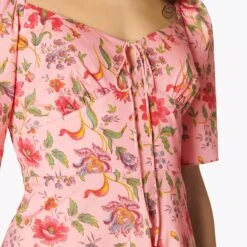 L K Bennett Pink Phelia Floral Cotton Dress -Exquisite Clothing 18377841 3
