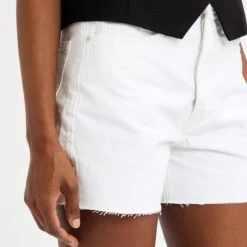 Frame White High Rise Vintage Shorts