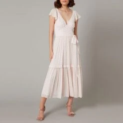 Temperley London Cream Moon Midi Dress