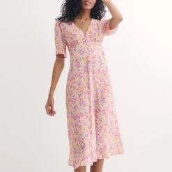 Nobody's Child Multi Alexa Floral Midi Dress