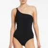Jets Black One Shoulder One Piece 2 Jets Black One Shoulder One Piece -Exquisite Clothing 18406374 1