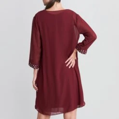 Gina Bacconi Cranberry Joseline Jacket & Dress -Exquisite Clothing 18413371 2