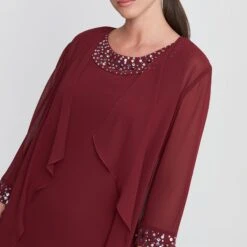 Gina Bacconi Cranberry Joseline Jacket & Dress -Exquisite Clothing 18413371 4