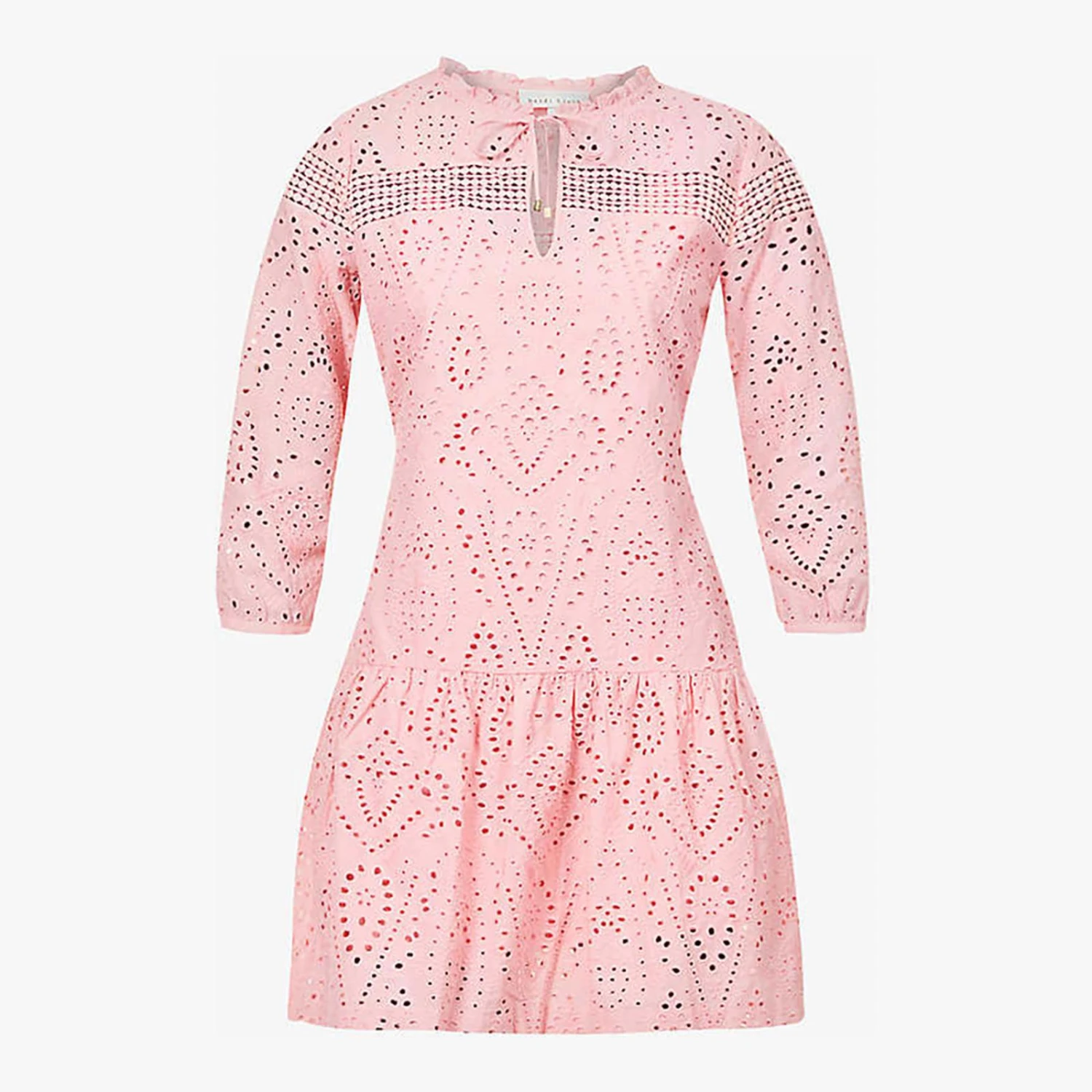 Heidi Klein Pink Lace Insert Mini Tunic 6 Heidi Klein Pink Lace Insert Mini Tunic - Image 4