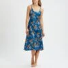 Their Nibs Blue Floral Tiger Print Satin Slip 1 Their Nibs Blue Floral Tiger Print Satin Slip -Exquisite Clothing 18425348 1
