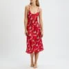 Their Nibs Red Swan Print Satin Slip -Exquisite Clothing 18425363 1