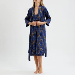 Their Nibs Blue Star Print Satin Gown -Exquisite Clothing 18425388 4