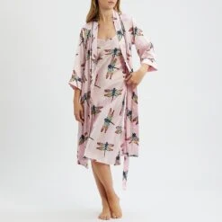 Their Nibs Multi Dragonfly Print Satin Slip -Exquisite Clothing 18425393 4