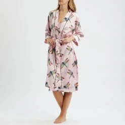 Their Nibs Multi Dragonfly Print Satin Gown