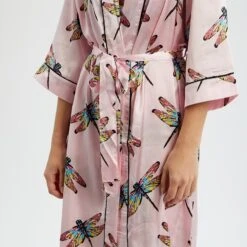 Their Nibs Multi Dragonfly Print Satin Gown -Exquisite Clothing 18425398 3