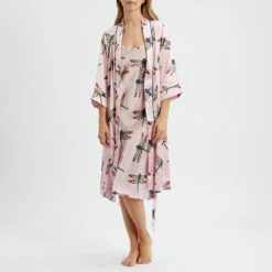 Their Nibs Multi Dragonfly Print Satin Gown -Exquisite Clothing 18425398 4