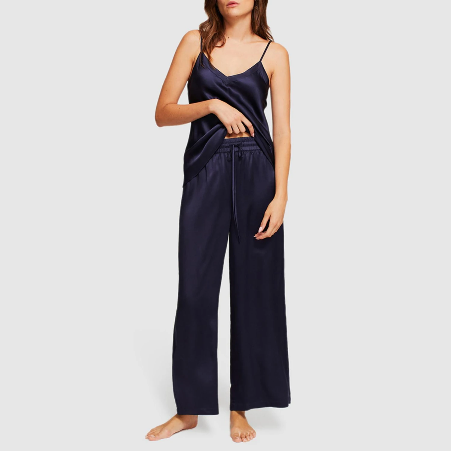 Ginia Navy Midnight Silk Isla Pants 4 Ginia Navy Midnight Silk Isla Pants - Image 2