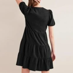 Boden Black Jersey Seersucker Dress -Exquisite Clothing 18447729 3