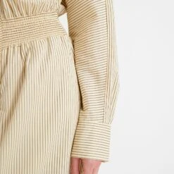 Inwear Yellow Stripe Kirini Cotton Blend Dress -Exquisite Clothing 18452556 4