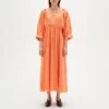 Inwear Orange Stripe Deix Cotton Dress -Exquisite Clothing 18452996 1