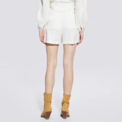 IRO Ecru Shoreditch Linen Blend Short -Exquisite Clothing 18454852 4