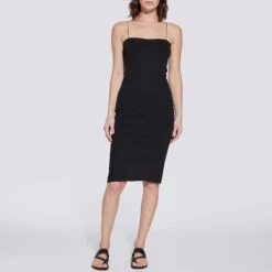 IRO Black Iowa Midi Dress