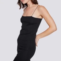 IRO Black Iowa Midi Dress -Exquisite Clothing 18455213 3