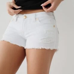 True Religion White Joey Denim Short -Exquisite Clothing 18464119 3