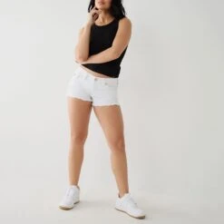 True Religion White Joey Denim Short -Exquisite Clothing 18464119 4
