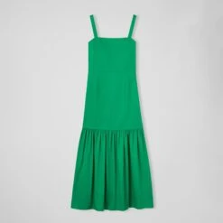 L K Bennett Green Essie Cotton Midi Dress -Exquisite Clothing 18466097 4