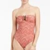 Jets Red Maple Bonita Bandeau One Piece -Exquisite Clothing 18476029 1