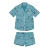 Desmond & Dempsey Blue Bocas Womens Short Pyjama Set -Exquisite Clothing 18498454 1