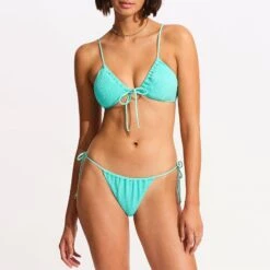 Seafolly Blue Sea Dive Drawstring Neck Bralette