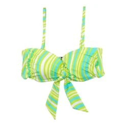 Seafolly Green Bandeau Tie Front Bikini Top Swimsuit