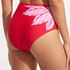 Seafolly Red Fleur De Bloom High Waisted Pant 7 Seafolly Red Fleur De Bloom High Waisted Pant -Exquisite Clothing 18513698 2