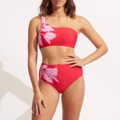 Seafolly Red Fleur De Bloom High Waisted Pant 9 Seafolly Red Fleur De Bloom High Waisted Pant -Exquisite Clothing 18513698 4