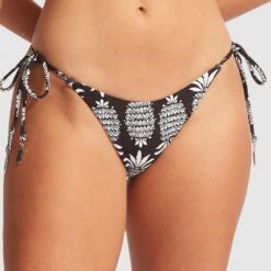 Seafolly Black Corsica Tie Side Rio Pant