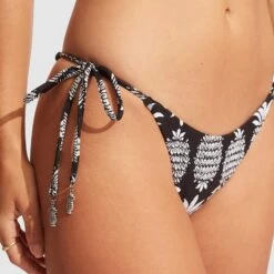 Seafolly Black Corsica Tie Side Rio Pant -Exquisite Clothing 18514079 4