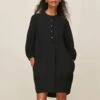 WHISTLES Black Button Through Mini Dress -Exquisite Clothing 18516616 1