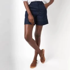 Wyse Dark Wash Lillian Denim Shorts -Exquisite Clothing 18525023 3