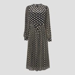 L K Bennett Navy/Cream Felix Polka Dot Dress -Exquisite Clothing 18538507 4