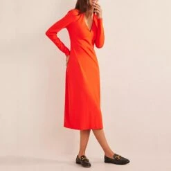 Boden Red Boden Jersey Tea Dress