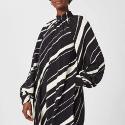 Hobbs London Black Rhian Printed Mini Dress -Exquisite Clothing 18567699 1