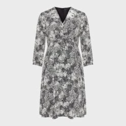 Hobbs London Navy Shiloh Printed Dress -Exquisite Clothing 18568376 3