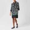 Hobbs London Black/Multi Marci Tunic Printed Dress -Exquisite Clothing 18569009 1