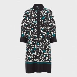 Hobbs London Black/Multi Marci Tunic Printed Dress -Exquisite Clothing 18569009 3