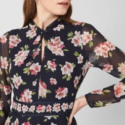 Hobbs London Navy/Multi Helena Silk Dress -Exquisite Clothing 18569572 3