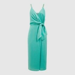 Reiss Blue Esme Tie Midi Dress -Exquisite Clothing 18572602 4